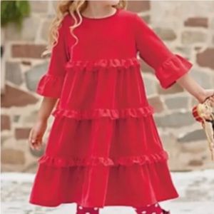 Hanna Andersson red velour twirl dress